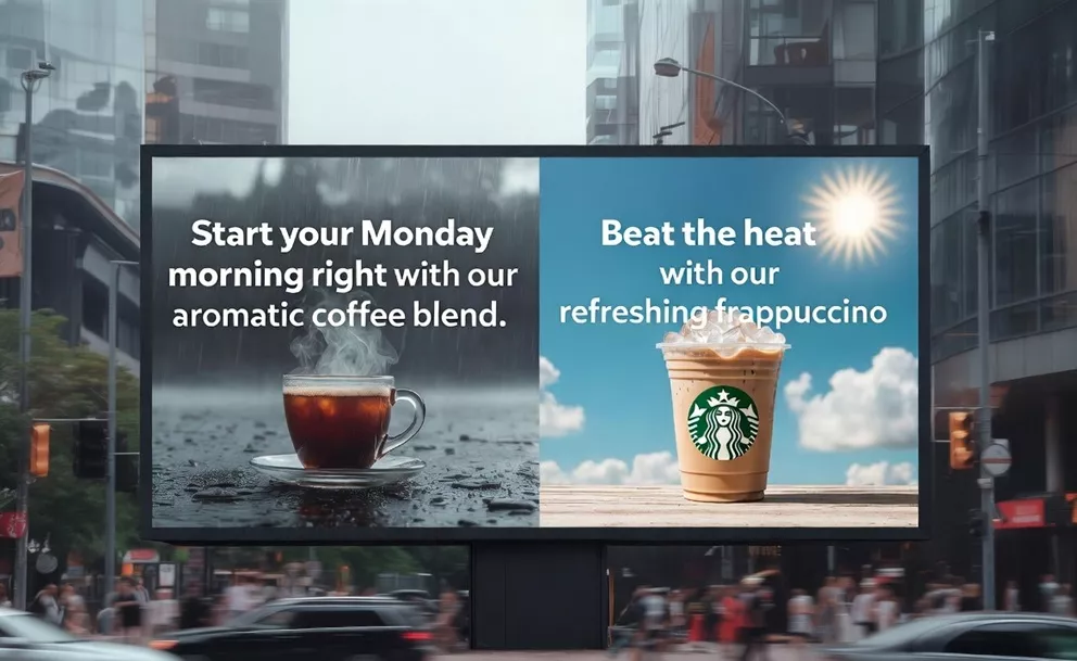 pDOOH Changing Ads Based on Weather & Time